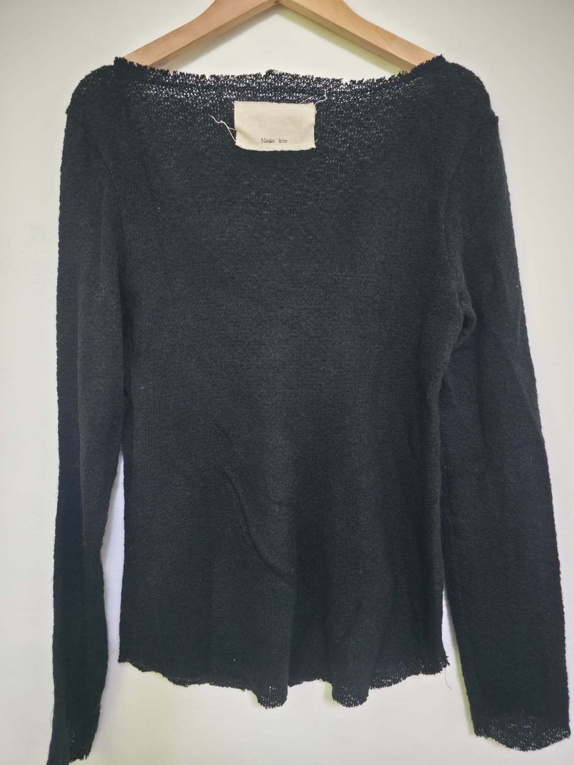 Matin Kim 마뗑킴 블랙 텍스처 니트 상품이미지2