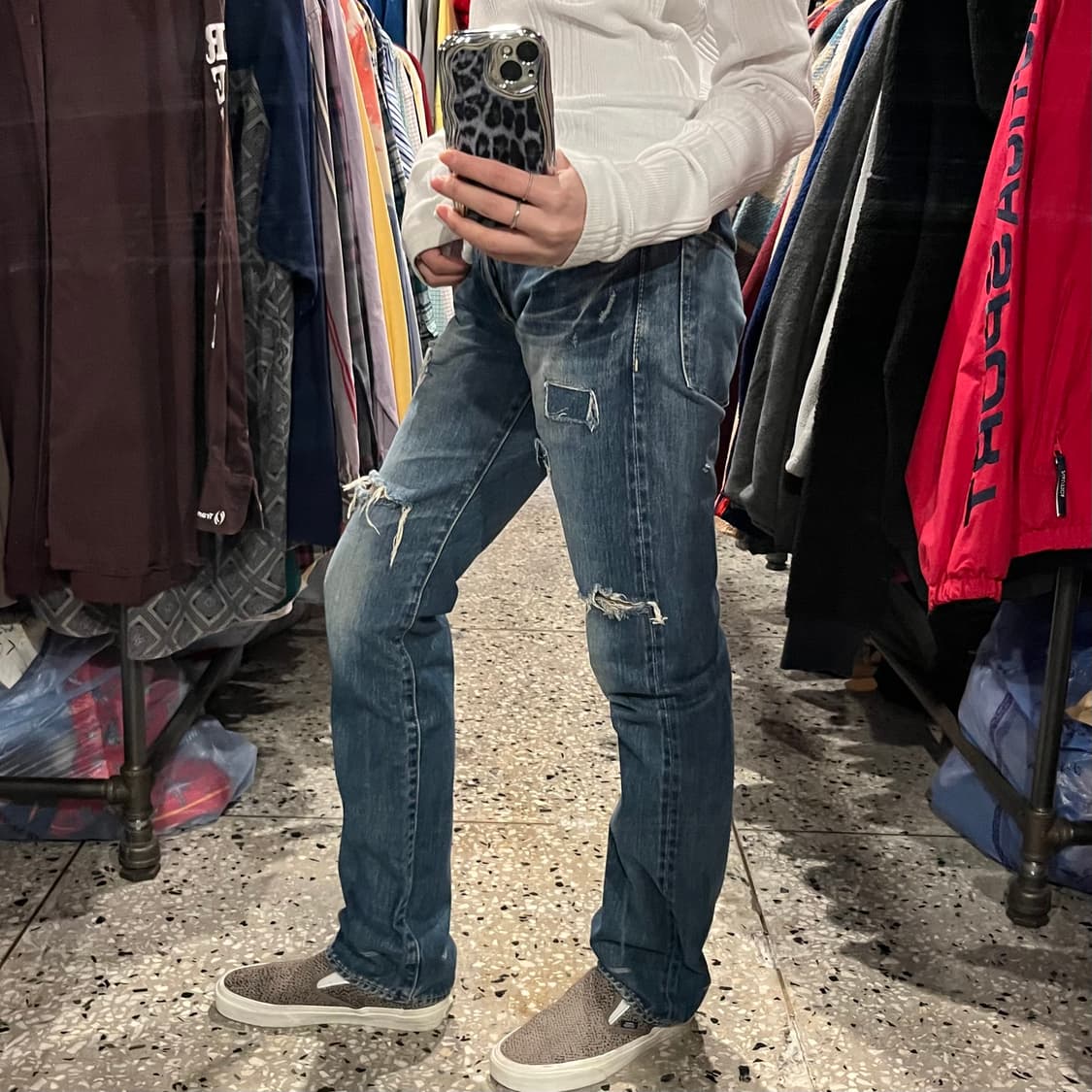 상품:HYSTERIC GLAMOUR 히스테릭 글래머 디스트로이드 슬림 데 상품이미지2