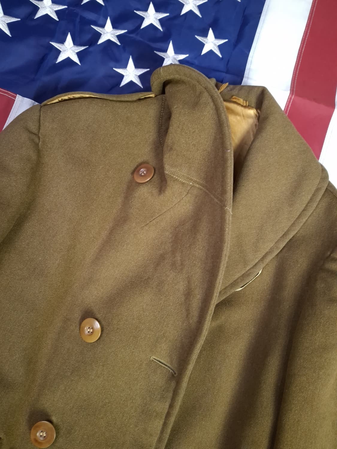 WW2 오리지날 미육군 장교용 매키노 울 코트 상품이미지5