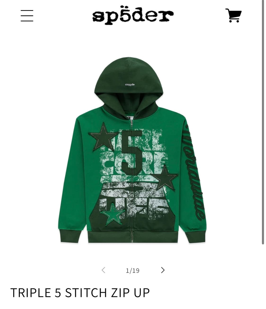 Sp5der hoodie M 상품이미지2