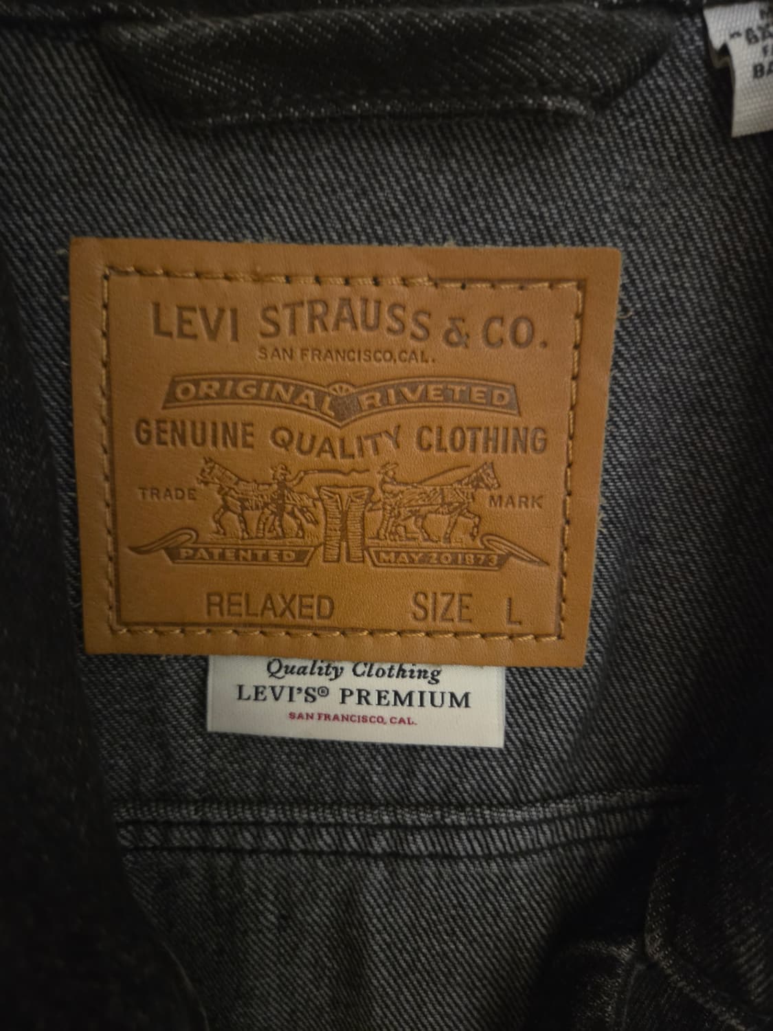 리바이스 릴렉스 트러커 자켓 흑청 L/110 상품이미지3