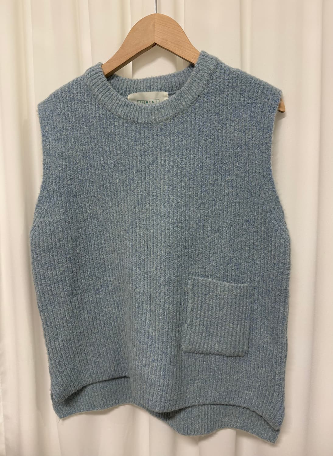 피그먼트 니트 베스트 포켓 조끼 상품이미지5