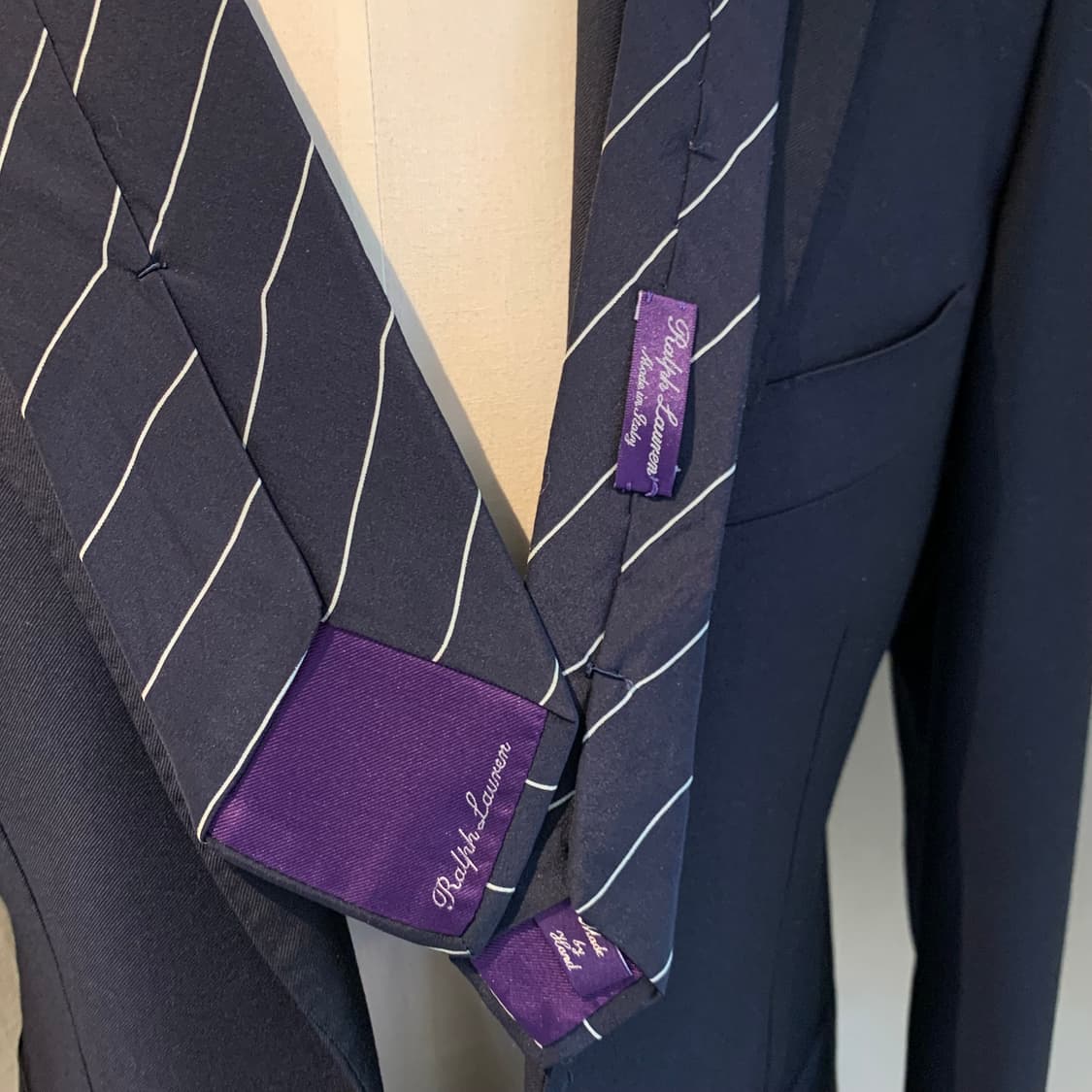 폴로 랄프로렌(POLO) 퍼플라벨 100실크 명품 스트라이프 넥타이 A 상품이미지2