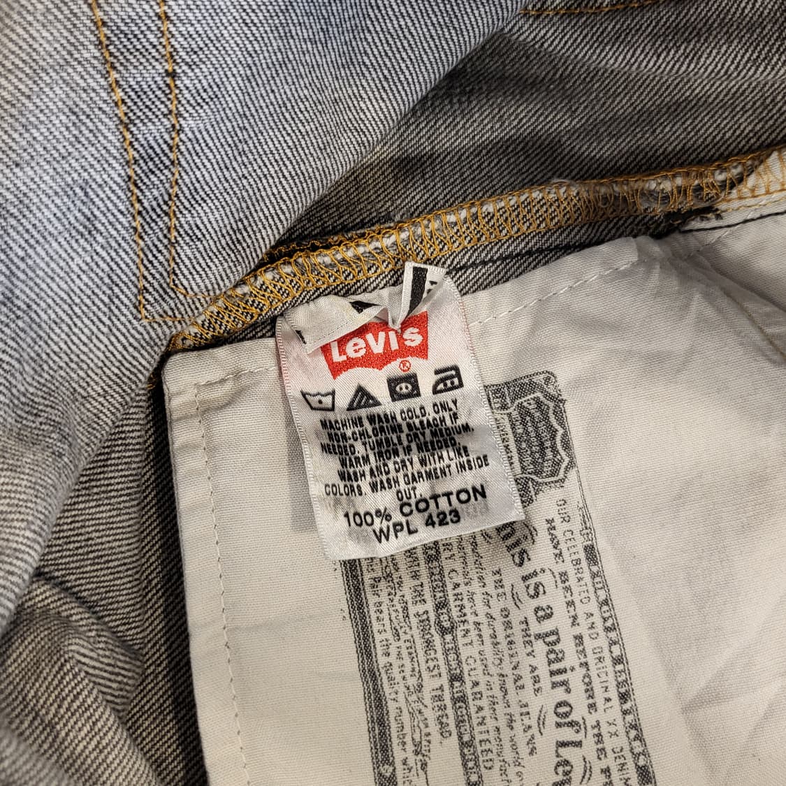 Levi's 오리지널 리바이스 501 워싱 데님 상품이미지6