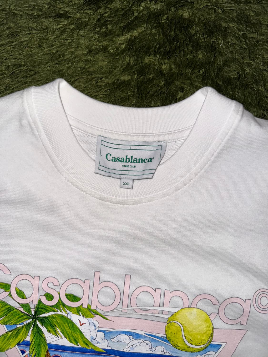 Casablanca 카사블랑카 데니스 클럽 컬렉션 티셔츠 화이트 상품이미지3