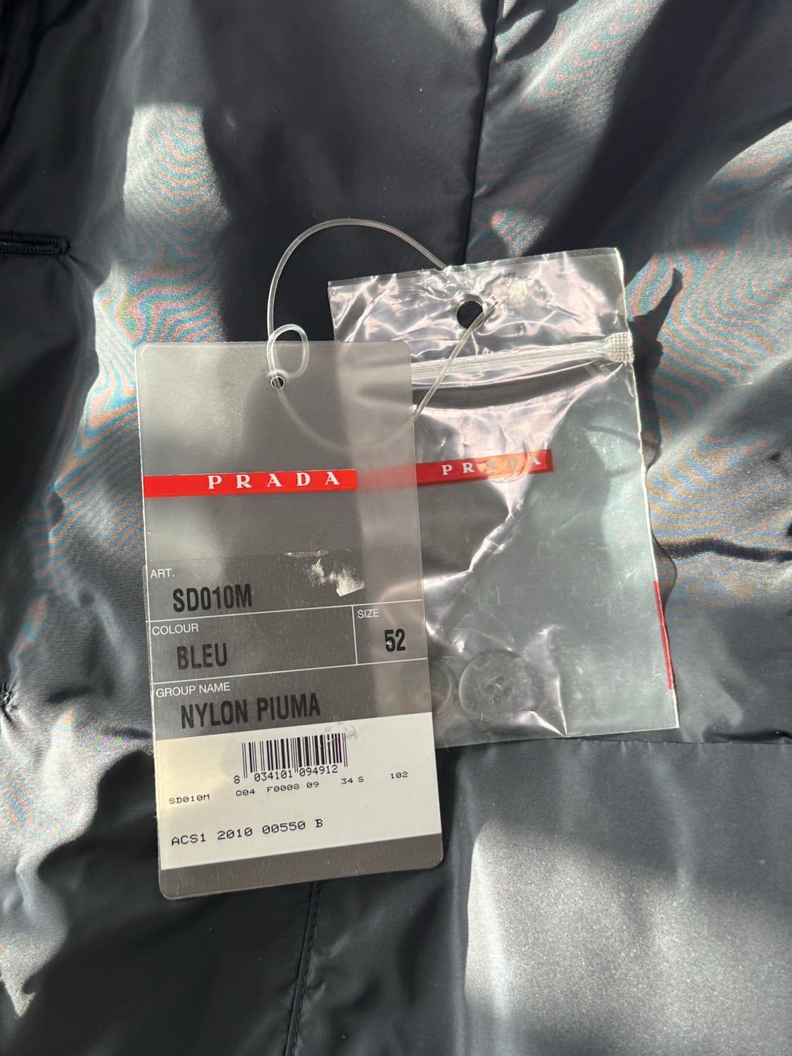 프라다 나일론 피우마 자켓 블루 네이비 [52] 상품이미지3