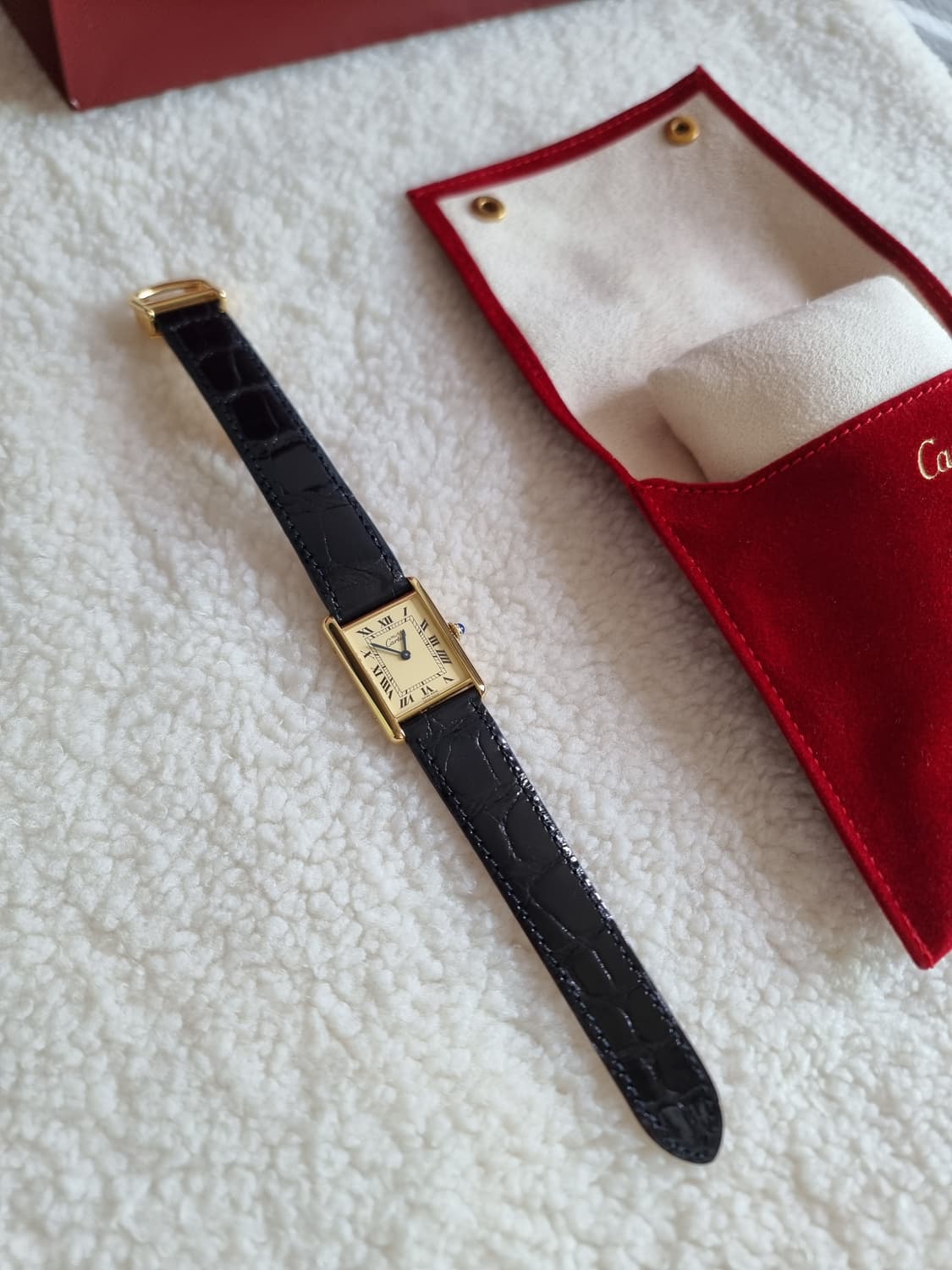 까르띠에 빈티지 탱크머스트 L 샴페인다이얼 디버클 시계(남여공용) 상품이미지6