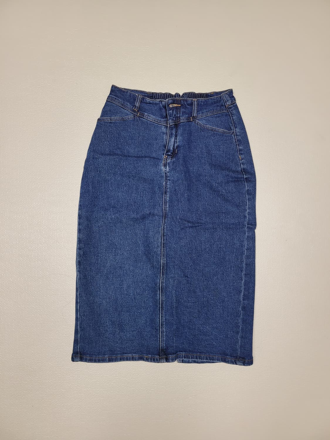 반에이크 VANAKE 여자 뒤트임 데님 롱스커트 27 인디고 상품이미지1