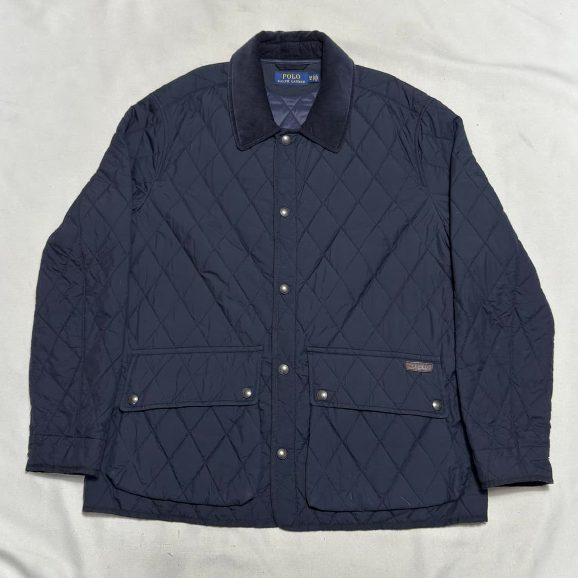 1XB 폴로랄프로렌 코듀로이 카라 네이비 퀼팅 자켓 상품이미지2