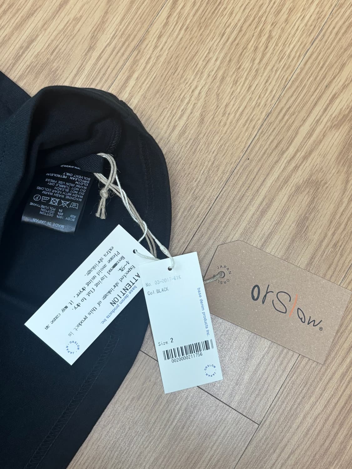 [새상품/M-L] 오어슬로우 포켓 반팔 티셔츠 블랙 상품이미지6