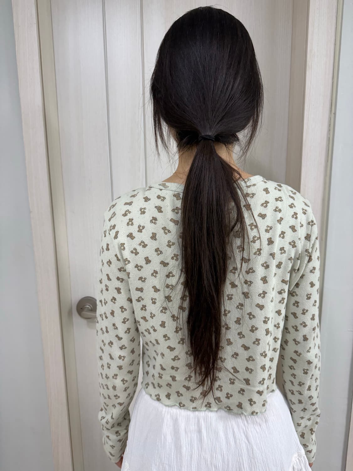 미니포에 제작 곰돌이 패턴 가디건🧸🤎 상품이미지3
