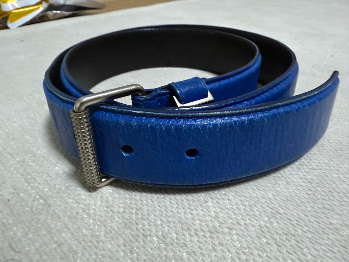 발렌시아가 스퀘어 레더 벨트 블루  상품이미지6