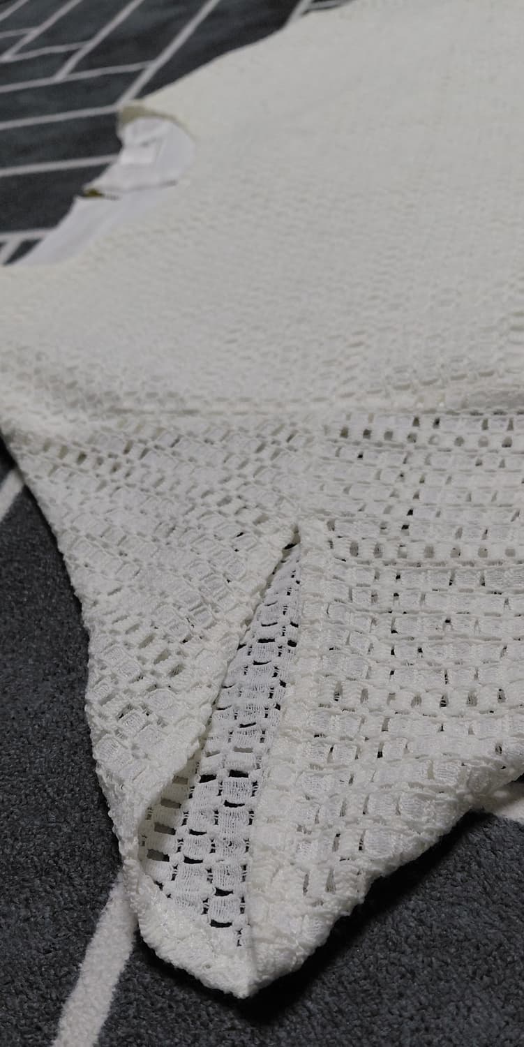 ​[F] Zootie 감성 가득한 화이트 레이스 가오리핏 블라우스 (상태 상품이미지7