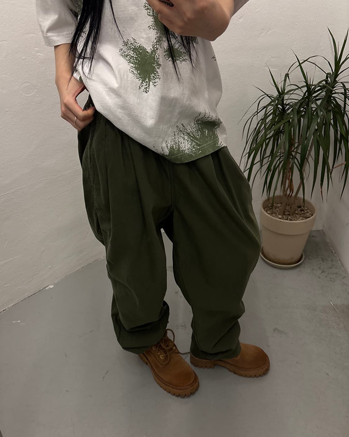 KEBOZ Washed Cotton Twill Pants 상품이미지3