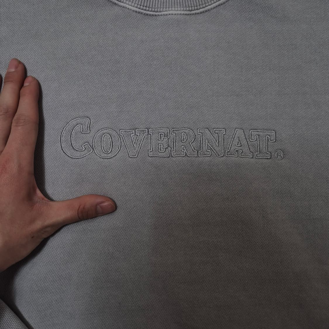 커버낫 빅로고 가먼트다잉 맨투맨 M(95) 상품이미지5