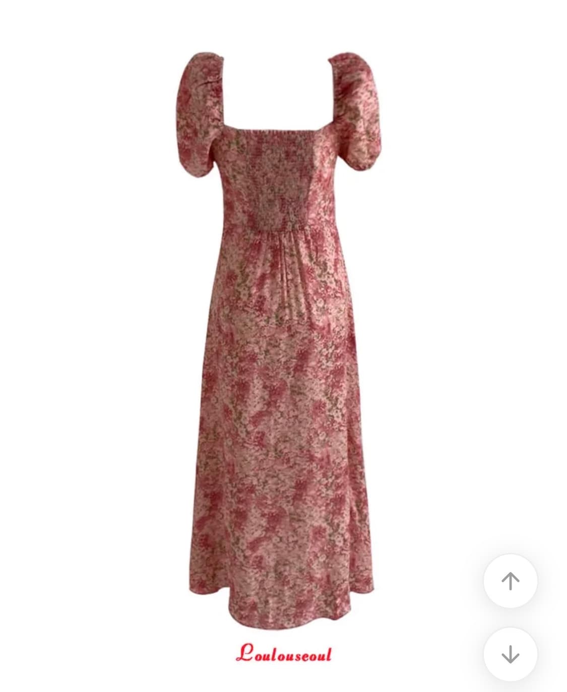 S사이즈 루루서울 마가렛 퍼프 롱드레스 롱원피스 핑크 여행룩 휴양지룩 상품이미지2