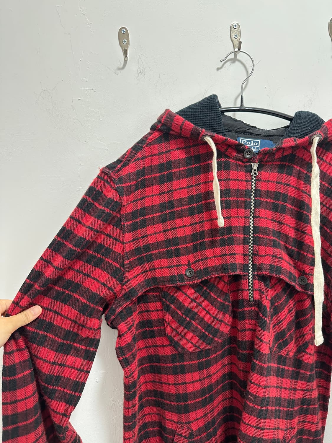 Polo Ralph Lauren red check hood jacket 상품이미지6