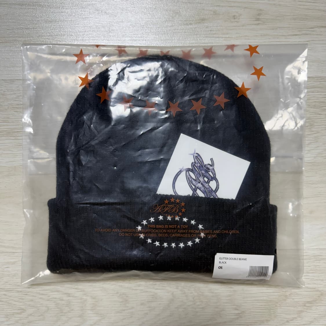 AFB 글리터 더블 비니 블랙 상품이미지4