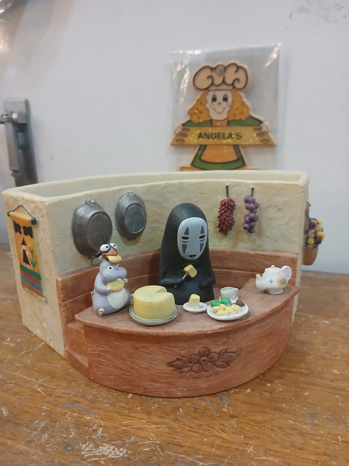 빈티지 지브리 센과 치히로 가오나시,보우네즈미 마블화분 상품이미지1