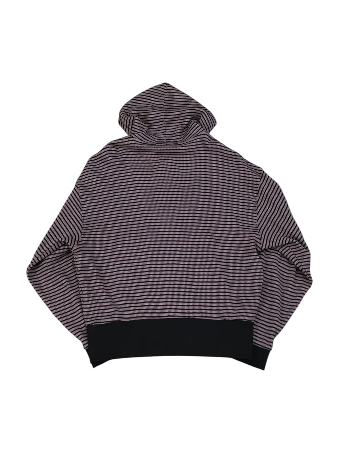 세컨모놀로그 스트라이프 와플 니트 후드 집업 상품이미지1