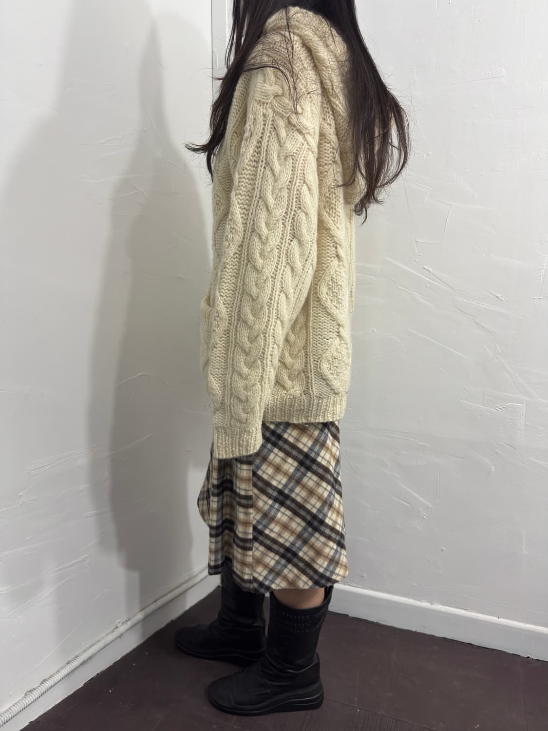 knit hood cardigan 상품이미지5
