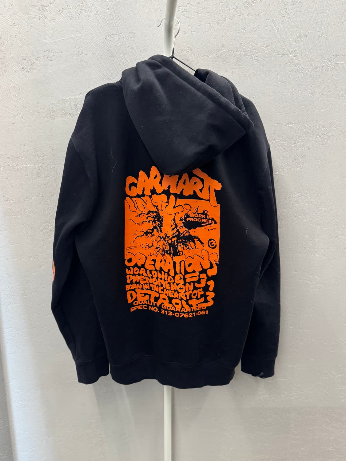 칼하트 WIP 프린팅 후드티 블랙 XL 상품이미지5
