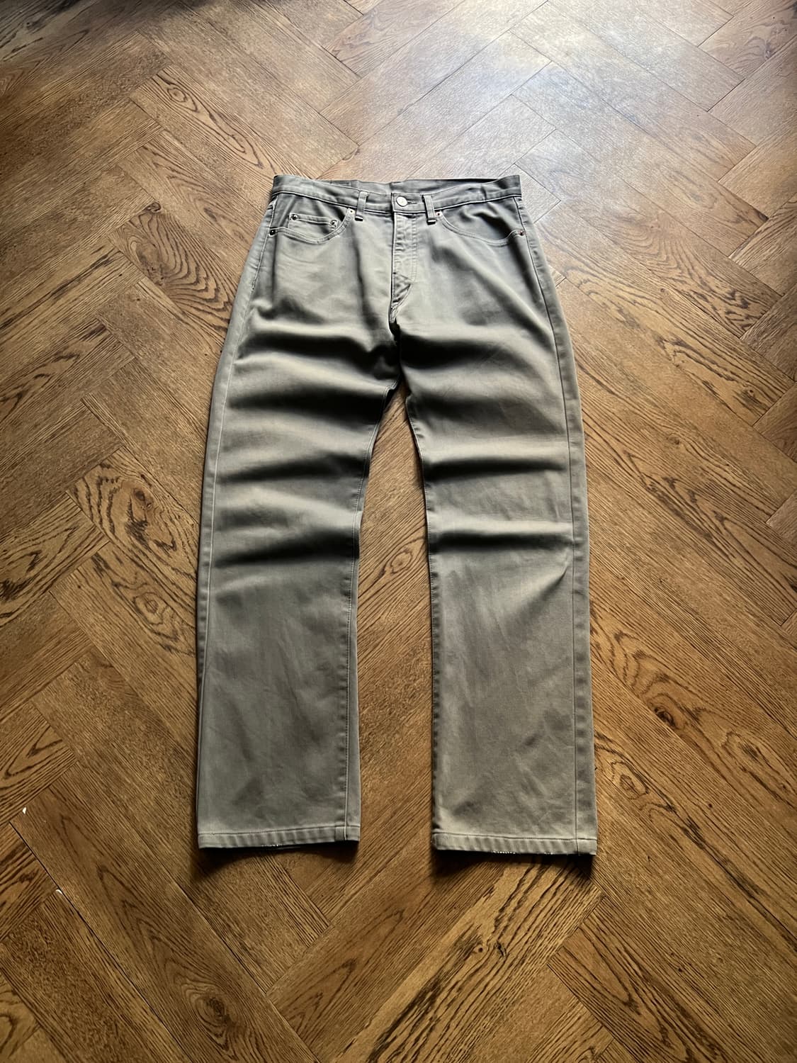 [31]BEAMS 빔즈 화이트탭 211 스트레이트 코튼 팬츠 상품이미지2