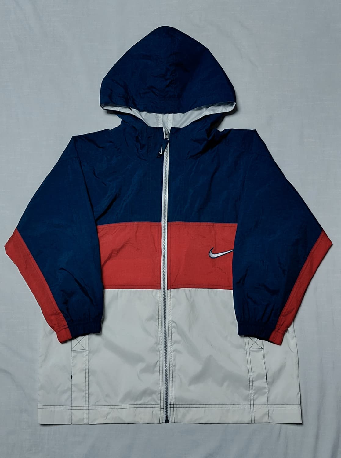 [주니어 M] 나이키 올드스쿨 3도 배색 후드 바람막이 상품이미지2