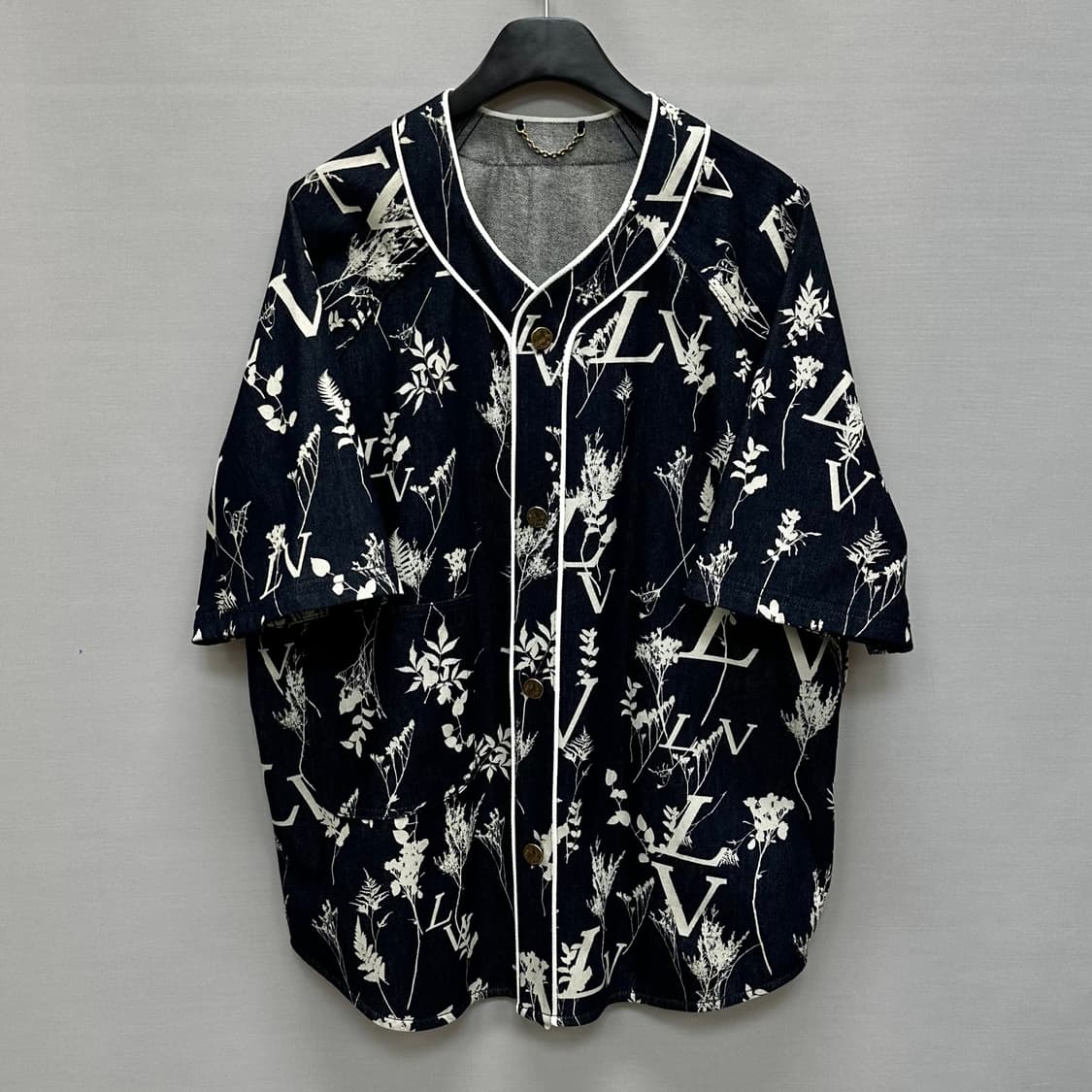 루이비통 LV 리프 데님 베이스볼 반팔셔츠 (110)  상품이미지1