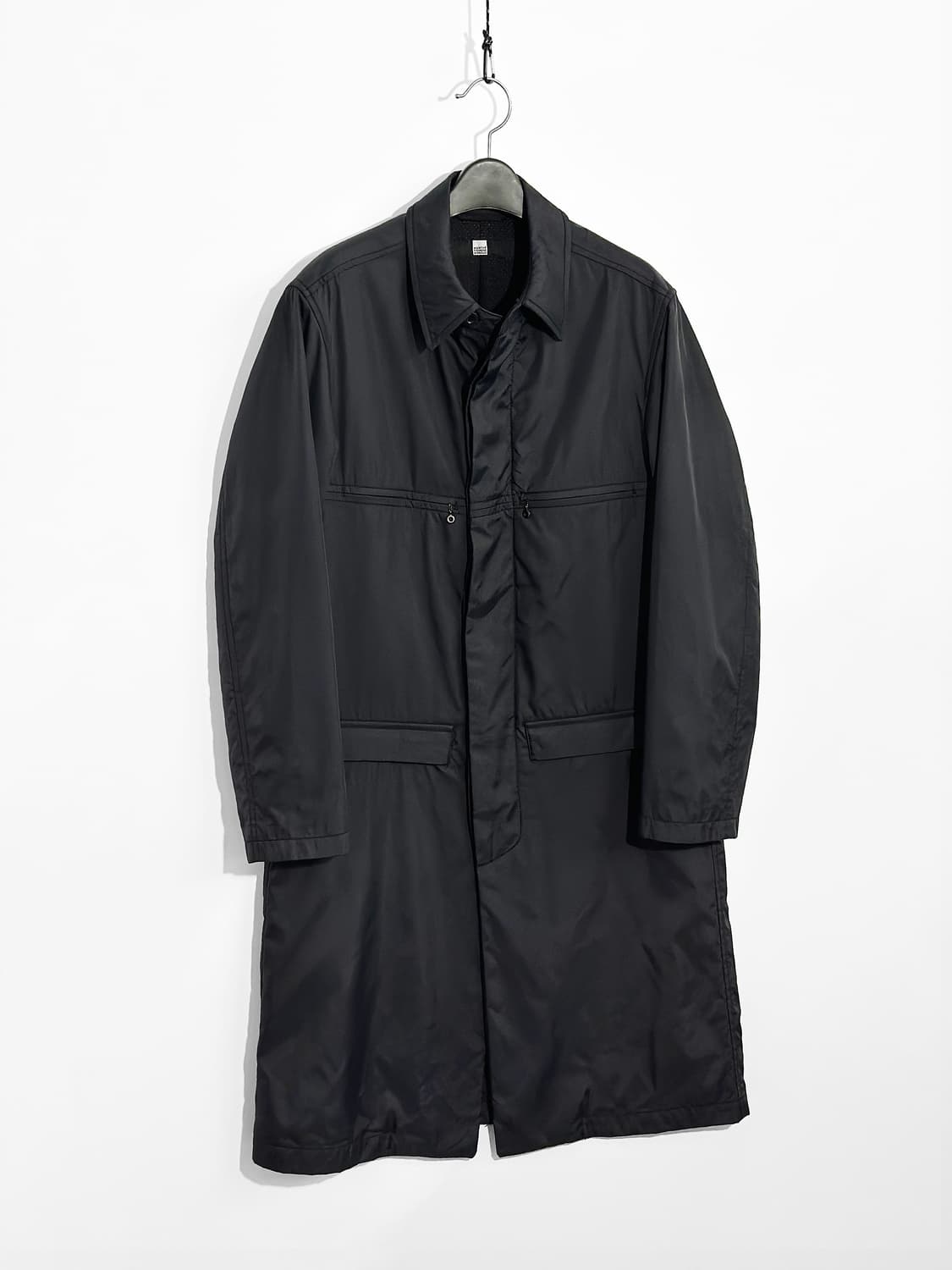 90~00s 마리떼 프랑소와 저버 블랙 나일론 맥 코트 상품이미지3