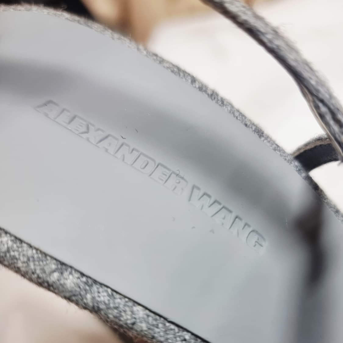 알렉산더왕 하이힐 오픈토힐 샌들 펠트 레더 가죽 (250mm/표기38) 상품이미지3