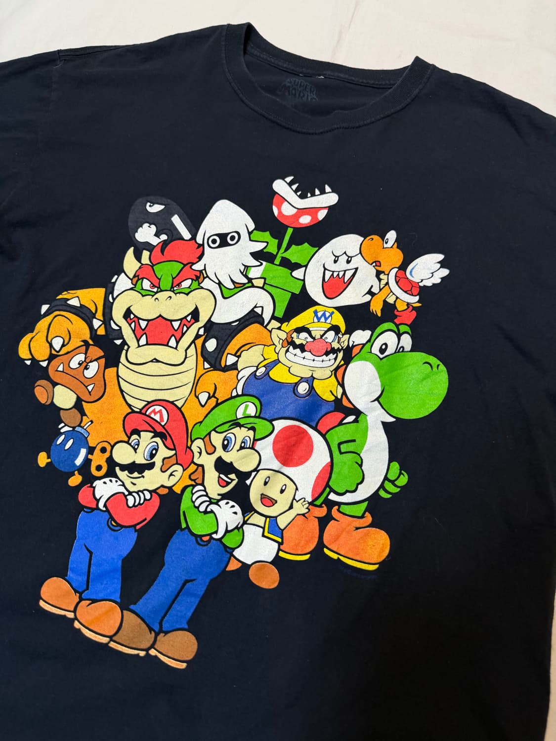 슈퍼마리오 빈티지 닌텐도 티셔츠 블랙 상품이미지2