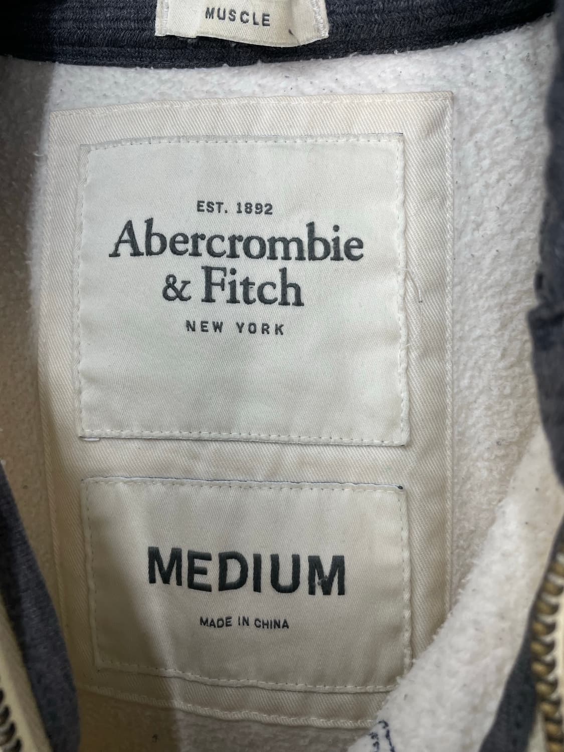 아베크롬비 빈티지 로고 후드집업 H2044 상품이미지3