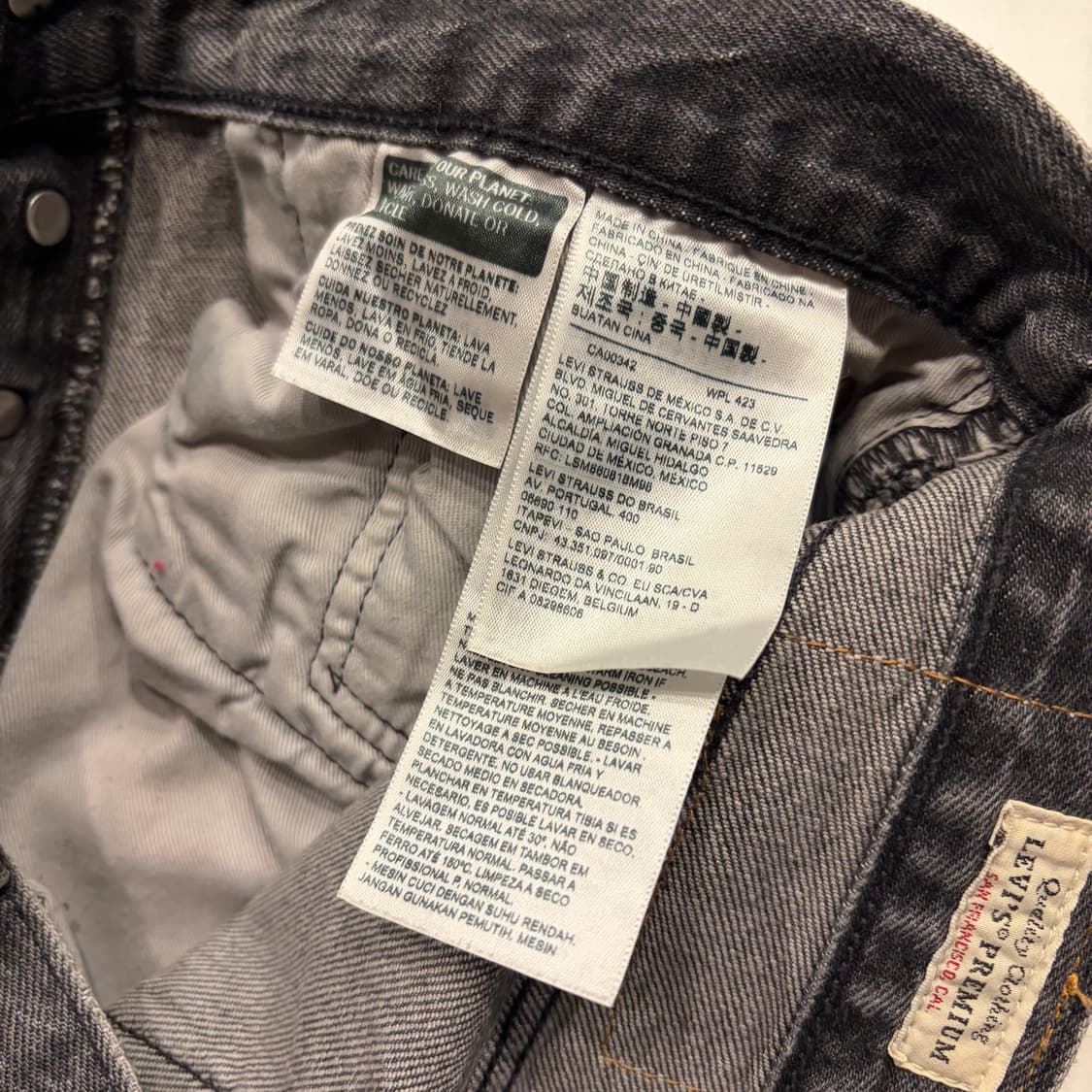 [28x32] 리바이스 501 블랙진 흑청 데님 팬츠 B926 상품이미지9