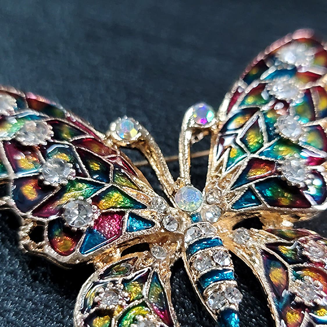 Fiorent 브로치 남자 여자 엔틱 빈티지 명품 에나멜 보석 나비 상품이미지3