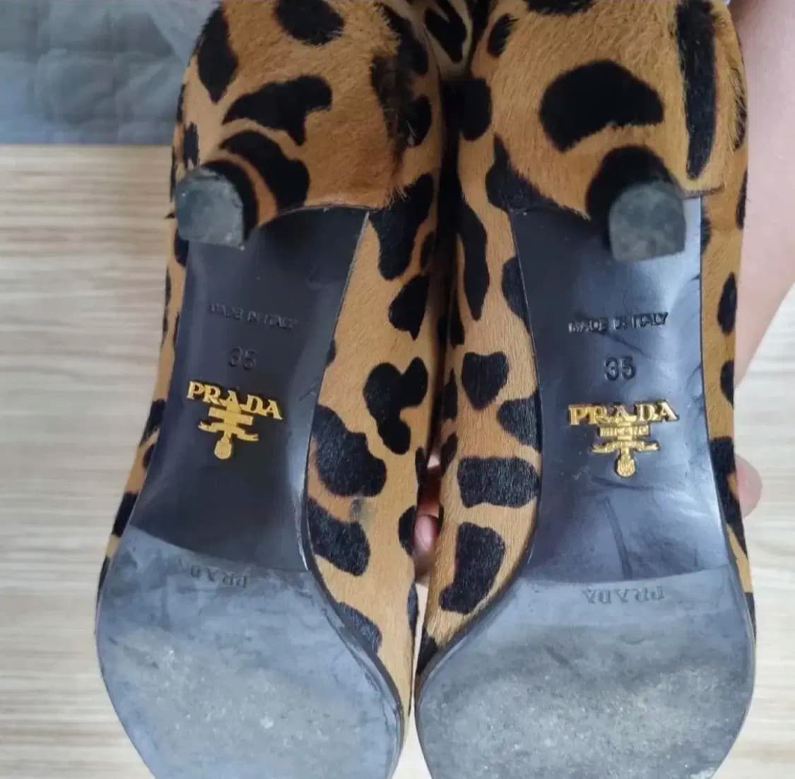 Prada 프라다 송치 레오파드 여성 앵클 부츠 35 사이즈 상품이미지6