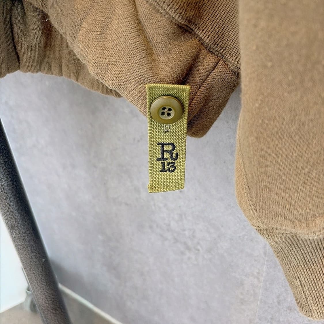 (정품/새상품) R13 알써틴 남성 올리브 오버사이즈 거셋 후드 상품이미지3