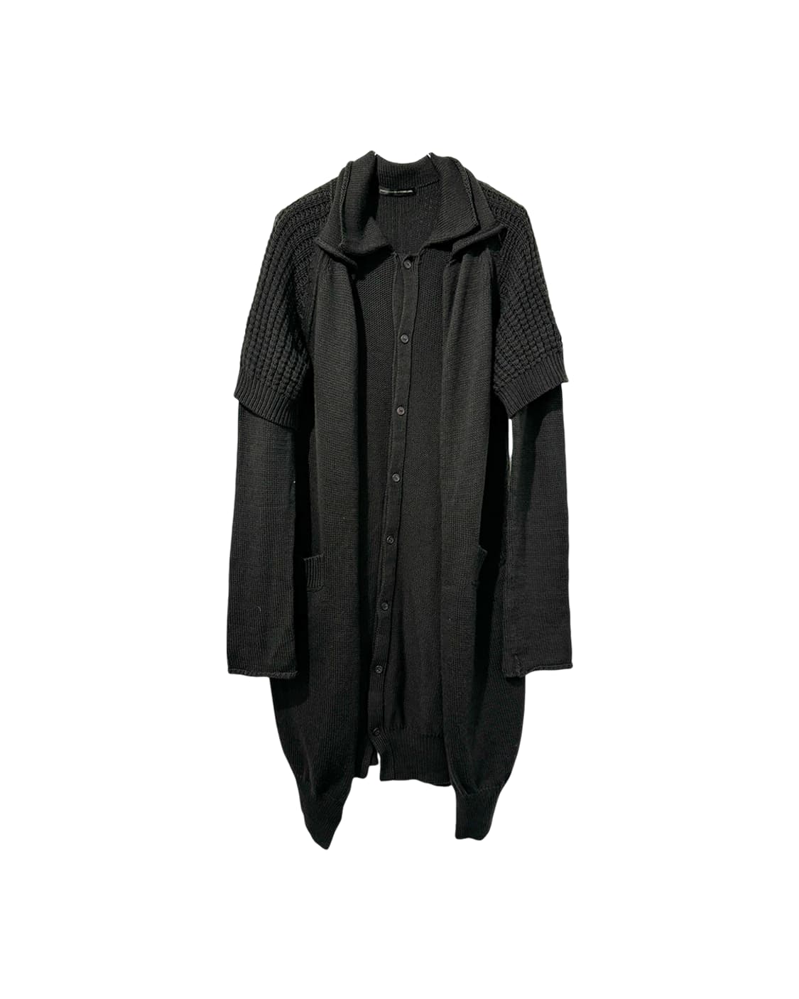 와이즈 더블 레이어 니트 롱 가디건 상품이미지4