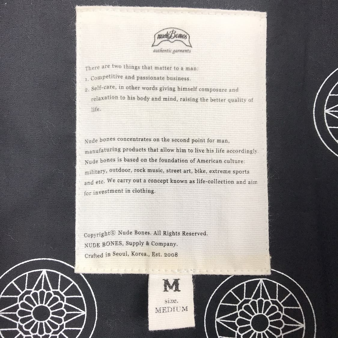 누드본즈 라이더 가죽 자켓 남성M (95) 상품이미지9