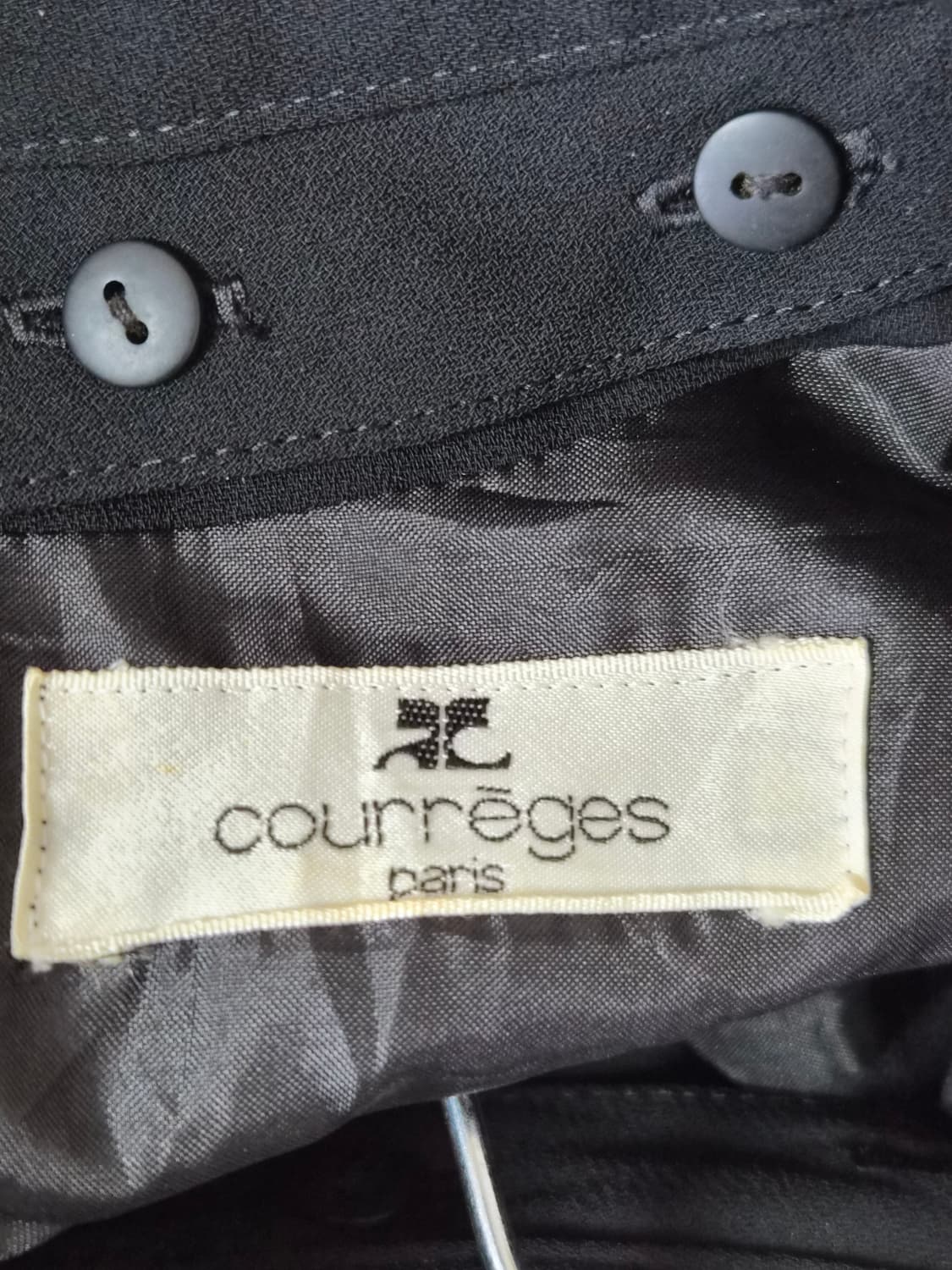 꾸레쥬Courreges 블랙 리본 디테일 원피스 free - O15 상품이미지4