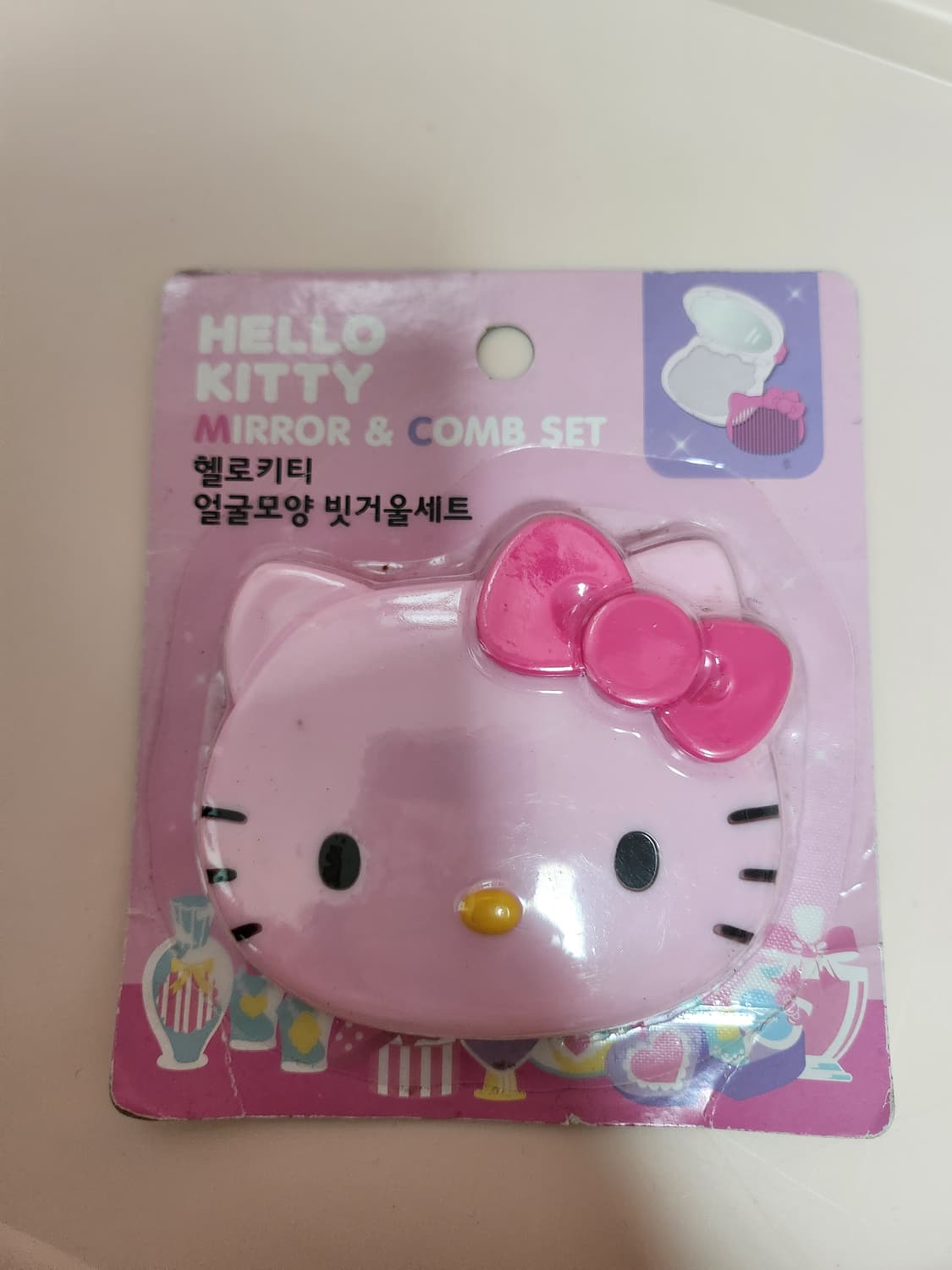 헬로키티 핑크 빗거울 세트 상품이미지1