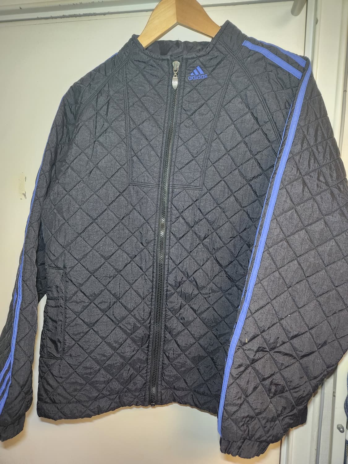 90s 아디다스 폴리 퀼팅 자켓 M 상품이미지1