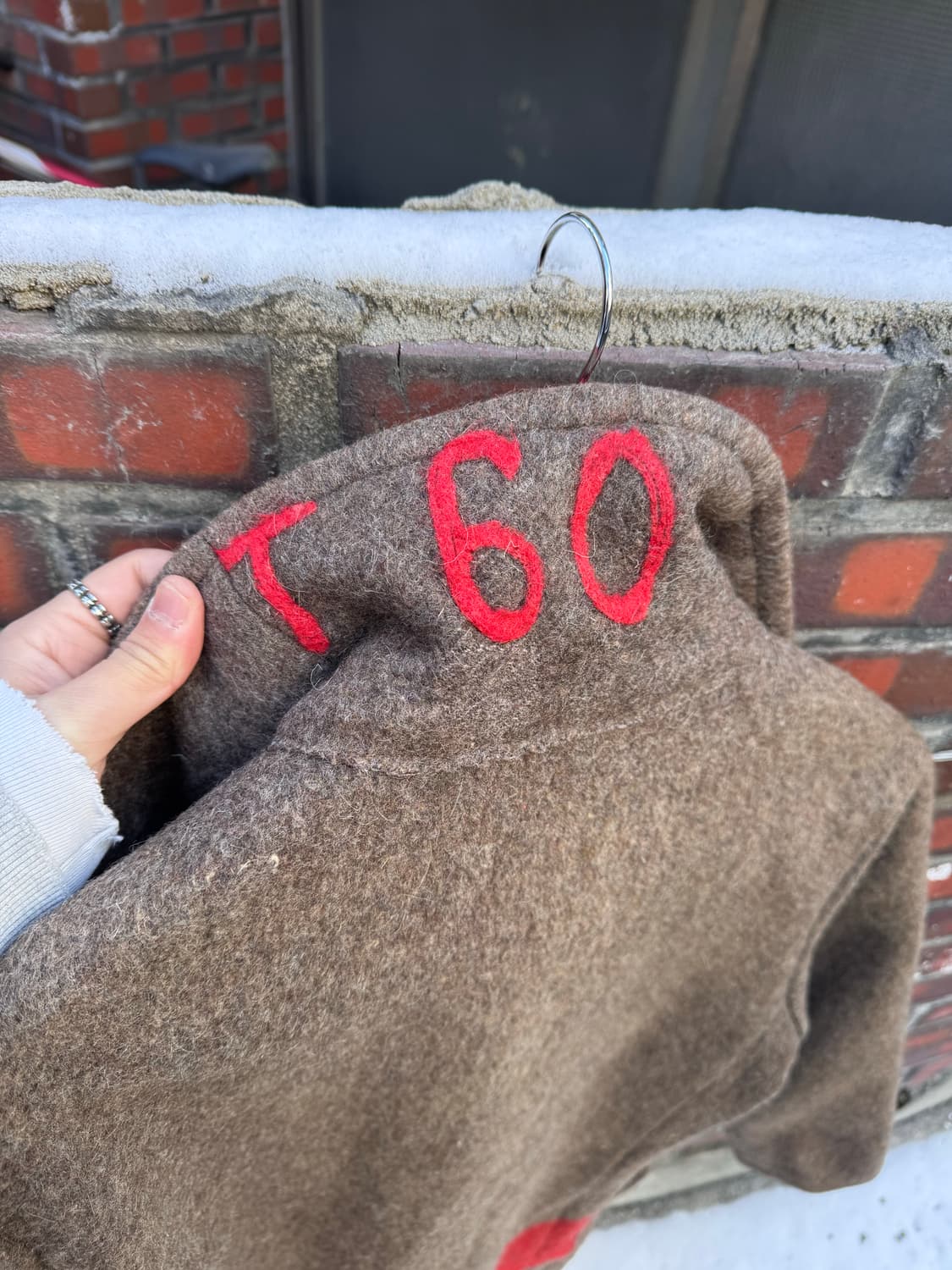 KHAKI/dessin Travaux 스위스 아미 블랭킷 코트 상품이미지5