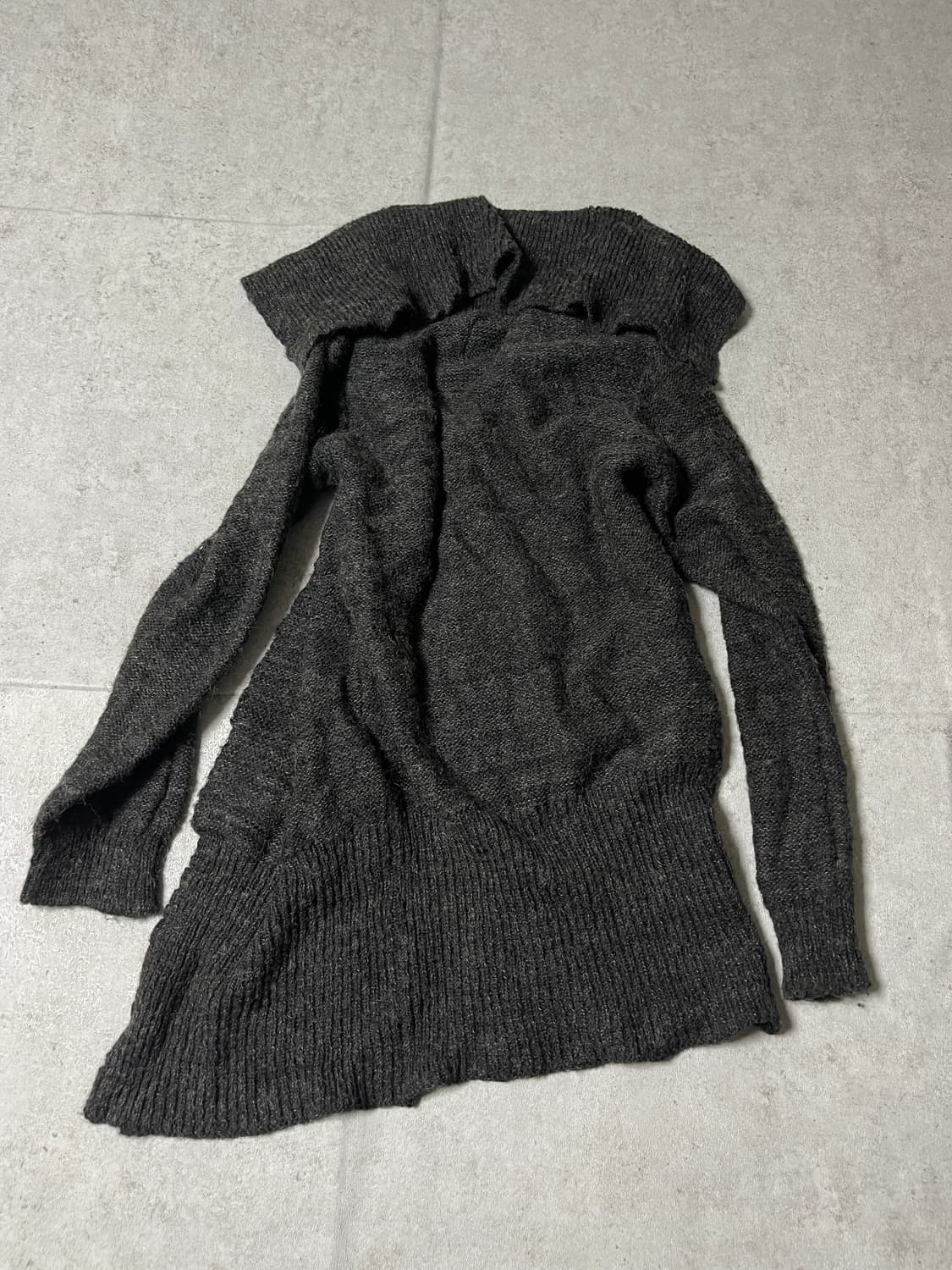 muffler collar knit cardigan 상품이미지7