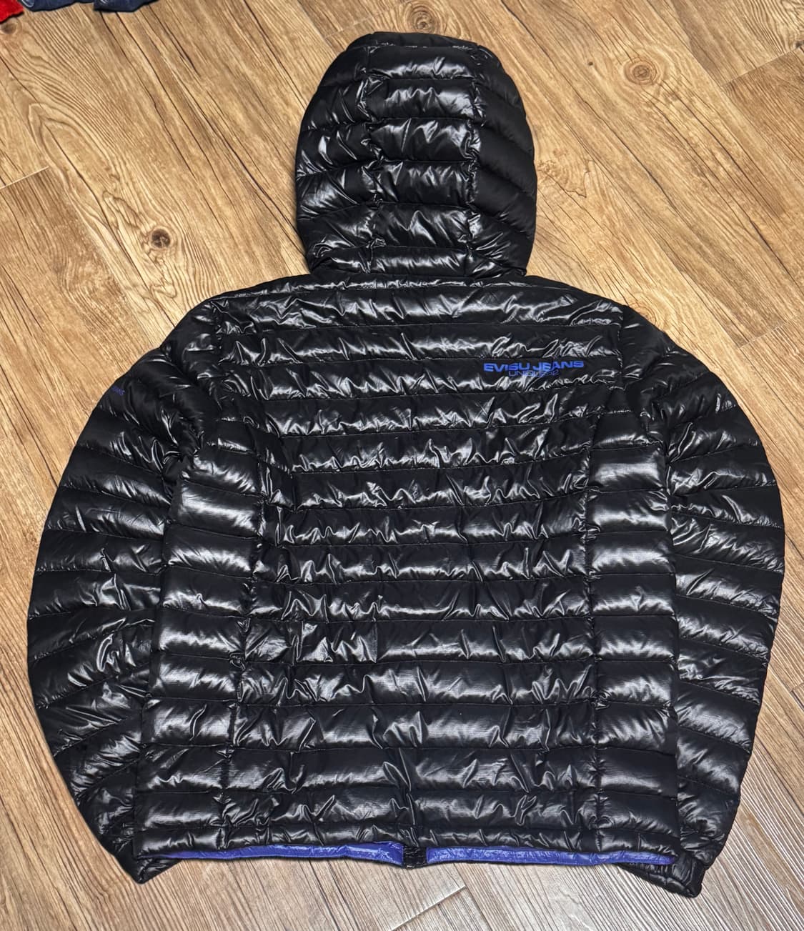 에비수 구스다운 블랙 경량 패딩 점퍼 상품이미지3