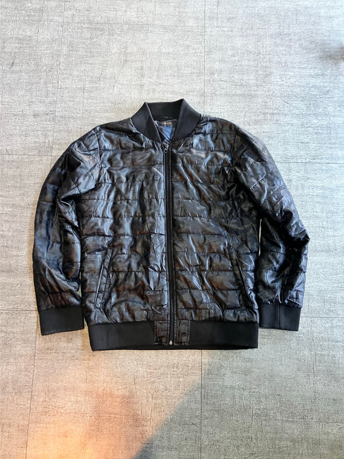 일본빈티지 Mfeditorial 올드스쿨스트릿 퀄티드 패딩자켓 유광 상품이미지1