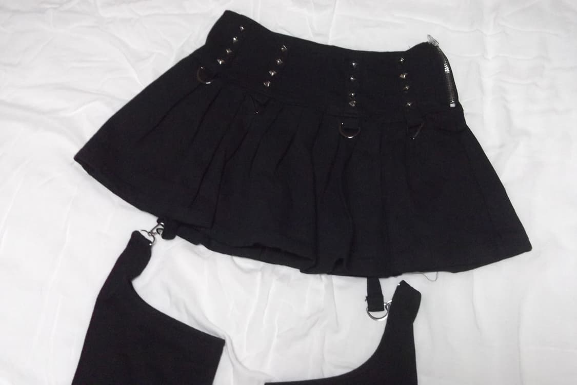 펑크 고스로리 고스펑크 미니 스커트 치마 지뢰계 갸루 오네갸루 빈티지 상품이미지4