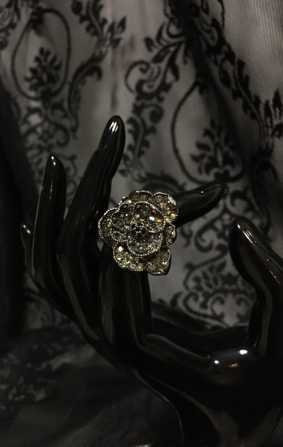 Vintage 핀터레스트 빅 로즈 장미 팬던트 링 반지 상품이미지1