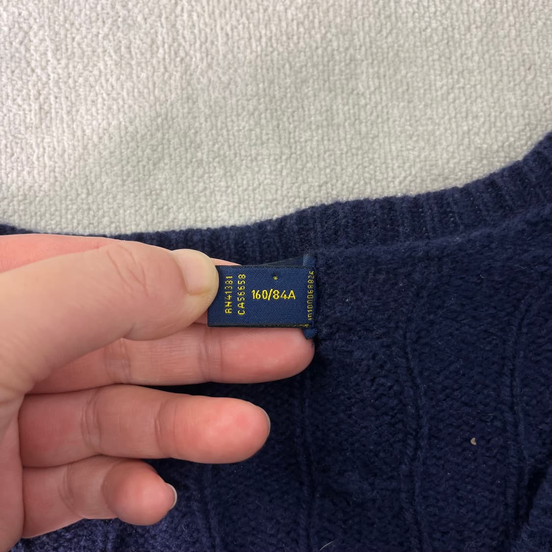 W 95 폴로랄프로렌 캐시미어 울 꽈배기 브이넥 니트 상품이미지4