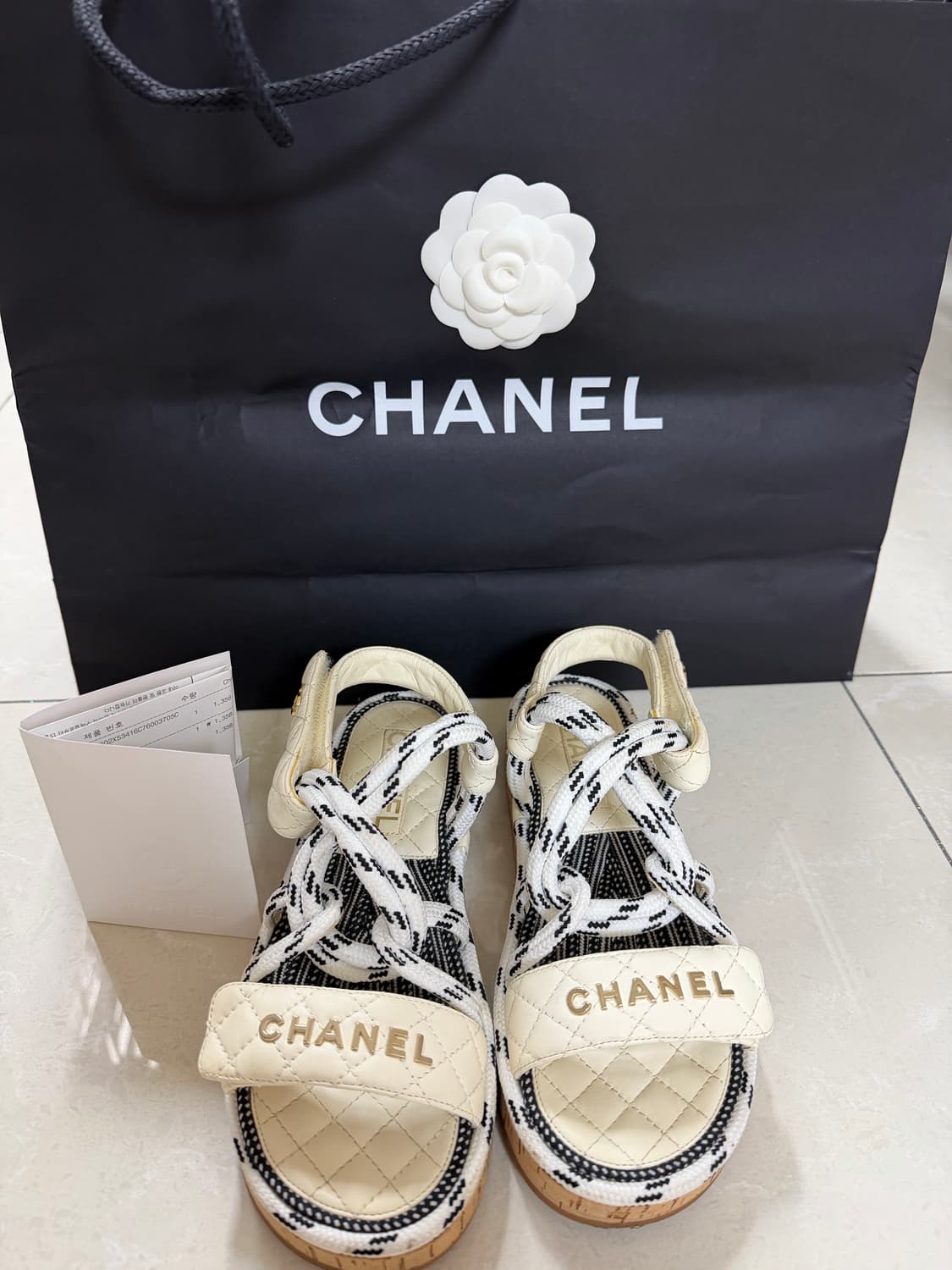 샤넬 로프 벨크로샌들  37 (240) 상품이미지1